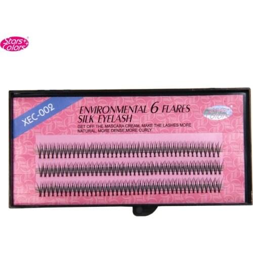 Stars Colors Natrual mink hair silk eyelash extensions false eyelash extensions Environmental 6 flares Silk Eyelash