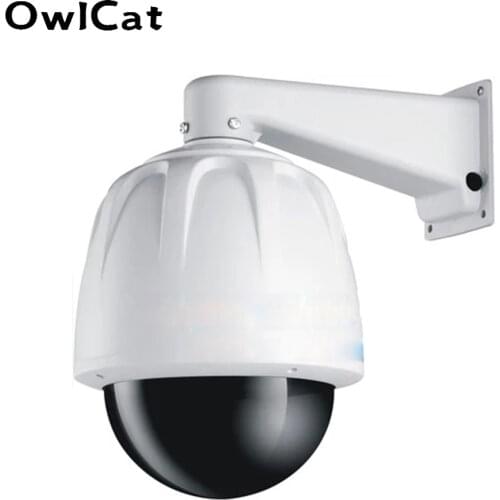 9'' Outdoor Waterproof CCTV Surveillance Camera Dome House Case ABS Plastic Shell with Aluminum Bracket & Acrylic Dome Cover