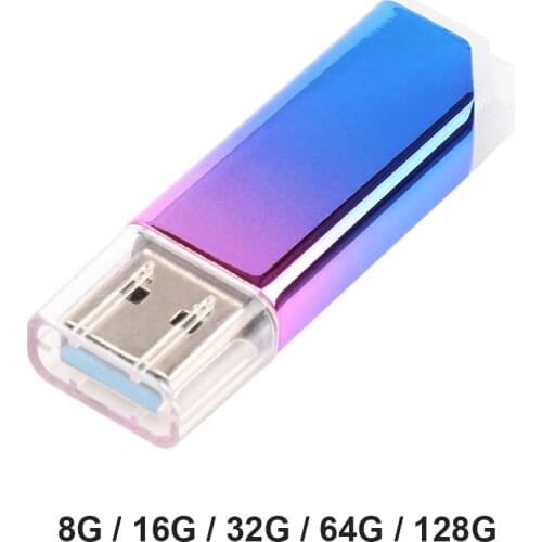 Portable USB 3.0 Flash Drive Gradient U Stick Pen 16GB 32GB 64GB 128GB Pendrive Metal USB Flash Drive Memory Storage Pendrive