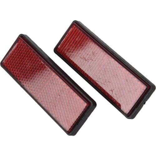 Rectangle red Reflectors Universal For Motorcycles ATV Bikes Dirt Bikes