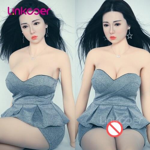 Linkooer 165cm Realistic Silicone Lifelike Sex Dolls Sexy Boobs Vagina Lifelike TPE Adult Love Toys for Men for 2 Holes