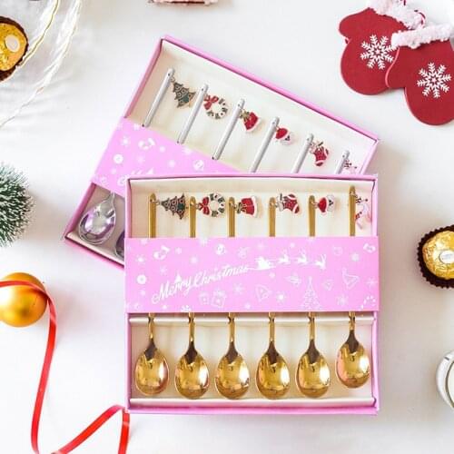 Christmas Spoons 2021 Christmas Decorations for Home Merry Christmas Table Ornaments Xmas Gifts Navidad Noel Natal New Year 2022