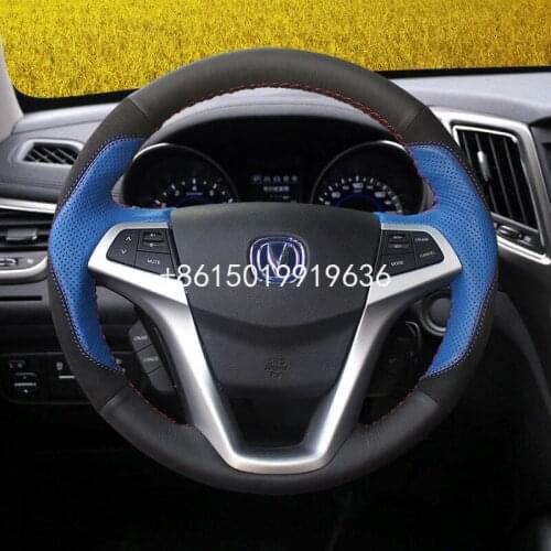 Hand sewing car steering wheel cover for Changan CX70 EADO XT cs35 CS15 cs75 cs55 cs75 CS55