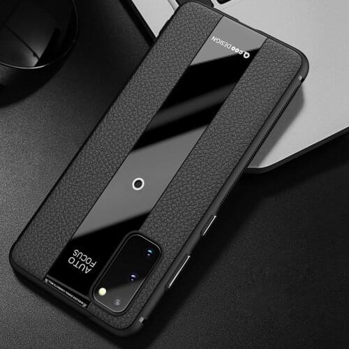 S20 Ultra Luxury Litchi Veins Silicone Phone Case For Samsung Galaxy S20 Plus Ultra-thin Painting TPU Cover Coque For S20