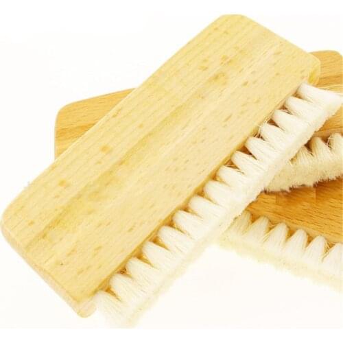 LP Vinyl Record Cleaning Brush Anti-static Goat Hair Wood Handle Brush Cleaner