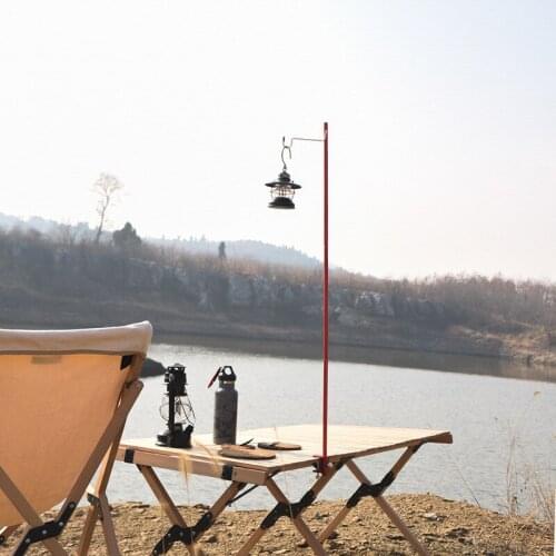 Lantern Stand Camping Folding Lamp Pole Portable Lightweight Aluminum Durable Light Lantern Support For Picnic Hiking Fishing