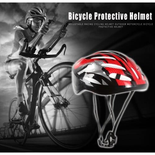 Ultralight Bicycle Helmet Adjustable Racing Cycling Outdoor Motorcycle Helmet Hollowed Breathable Unisex Sport Protective Helmet