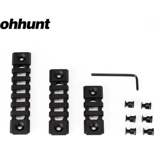 Ohhunt Tactical Picatinny Weaver Rail Mounts Base 3 Pieces 3 Slots 5 Slots 7 Slots for Keymod Handguard Mount