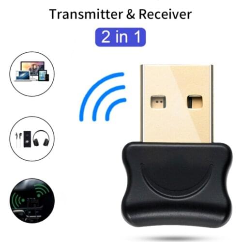 USB Bluetooth-compatible 5.0 Transmitter Receiver Adapter Dongle Wireless Earphone PC Music Audio Bluetooth-compatible Adapter