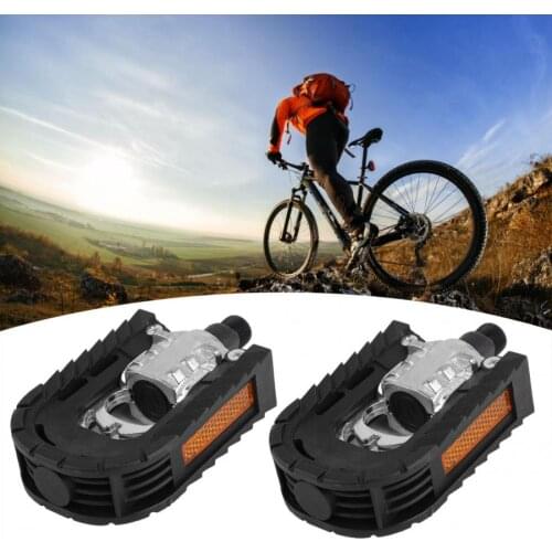 Bicycle Pedal One Pair Bike Bicycle Pedals Outdoor Cycling Folding Plastic Aluminum Alloy Bicycle Parts Hot