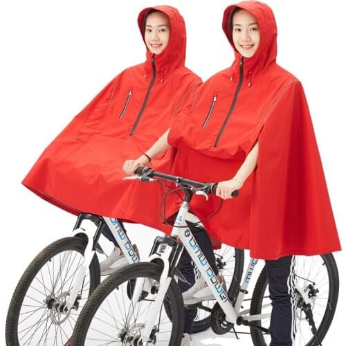 Cycling Rain Poncho Women/Men Bicycle Rain Coat Multi Rain Gear Reflective Design Cycling Climbing Hiking Tour Rain Cover