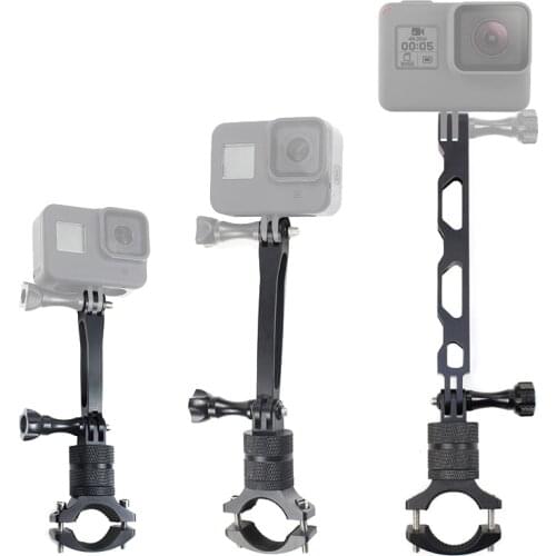 Cycling Aluminum Alloy Mount Holder Extention Arm with Clamp for Bike Motorcycle Handlebar Monopod Selfie Stick for Gopro Hero