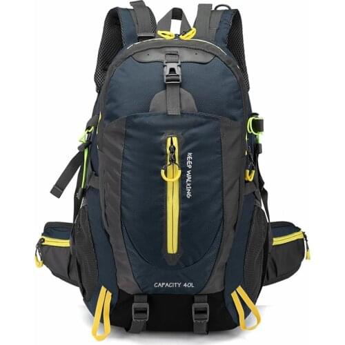 40L Waterproof Camping Backpack Outdoor Travel Rucksack Large Capacity Sports Bag Hiking Climbing Casual Bags Women Men Terkking