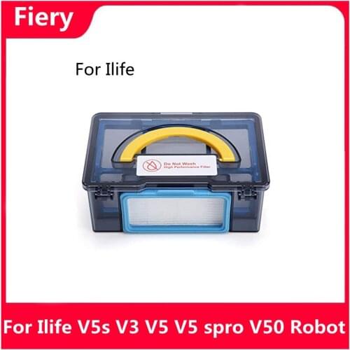 High Quality Original Dust Box Bin for Ilife v5s V3 v5 v5spro v50 Robot Vacuum Cleaner Parts Accessories Hepa FilterX1+Efficient