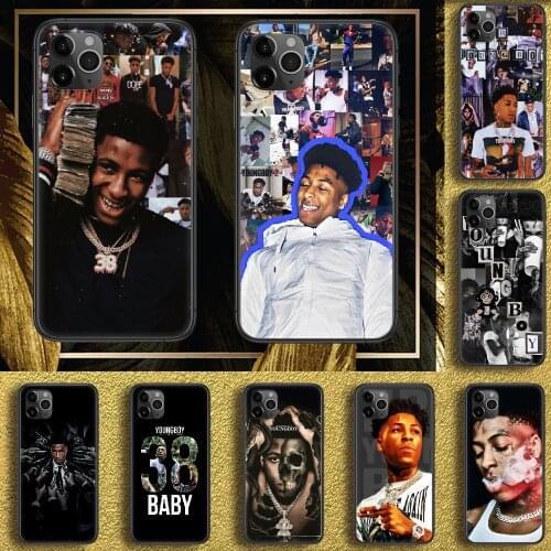 YoungBoy Never Broke Again Phone Case Cover Hull For iphone 5 5s se 2 6 6s 7 8 12 mini plus X XS XR 11 PRO MAX black fashion