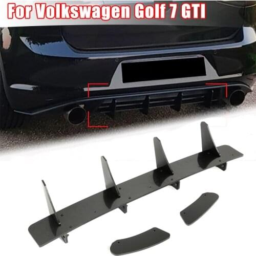Car Rear Bumper Lip Diffuser Rear Side Splitters Protection Spoiler For Volkswagen Golf MK7 GTI Car Styling Modification Parts