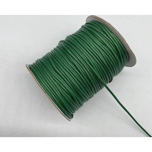 New 0.5 0.8 1.0 1.5 2.0mm Green Waxed Cord Waxed Thread Cord String Strap Necklace Rope Beads for Jewelry Making