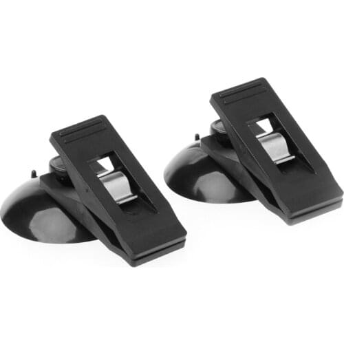 1 Pair Universal Car Windshield Parking Card Ticket Holder Clip Organizer w/Suction
