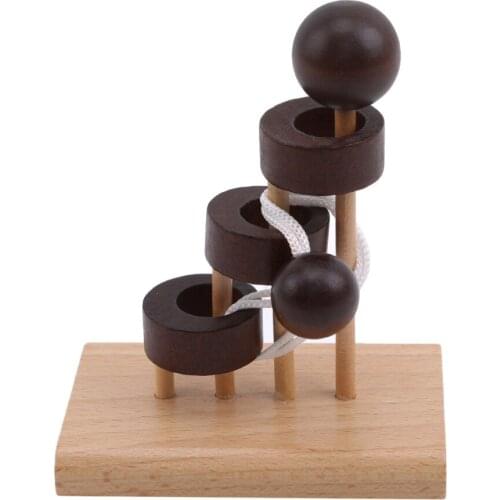 1pc Wooden Toys Adult Intelligence Toy Unloop Kids Adult Novelty Gag Rope Solution Exercise Space Thinking Kids Toys Funny