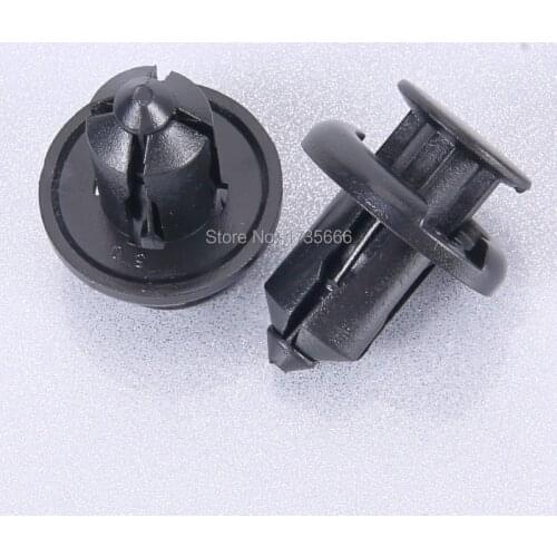 100 Pieces Push-type Black Nylon 10mm Bumper Fender Flare Fastener Rivet Clips 91503-SZ3-003 For Honda Accord