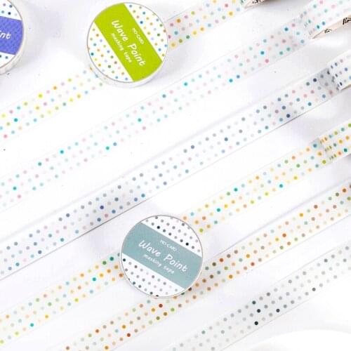 12PCS/6sets shuiyu wave point series sticker DIY sticker decorative tape Sulfuric acid paper tape