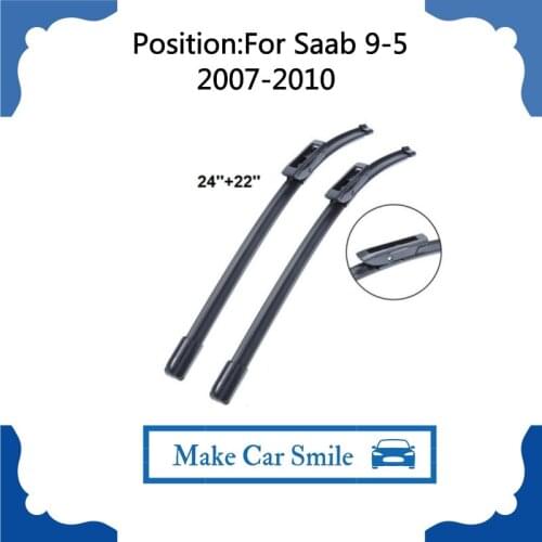 For Saab 9-5 24''+22'' 2 Pieces Windscreen 2007-2010 Natural Rubber Car Accessories