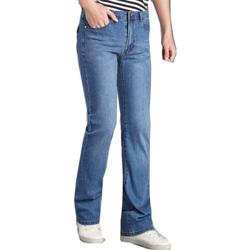 2020 winter Japanese and Korean fashion jeans mens warm slim jeans