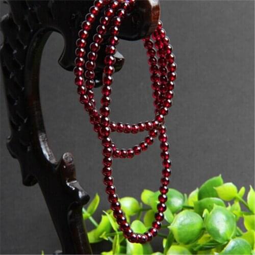 6mm 108 Bead Genuine Wine Red Garnet Quartz Crystal Transparent Round Bead Stretch Charm Natural Stone Bracelet