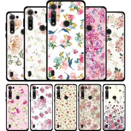 Phone Case for Moto One Fusion Plus G9 Play G8 Power Lite E6s Edge Cover for G10 G20 G30 G40 G50 G60 Coque Retro Flower Shell
