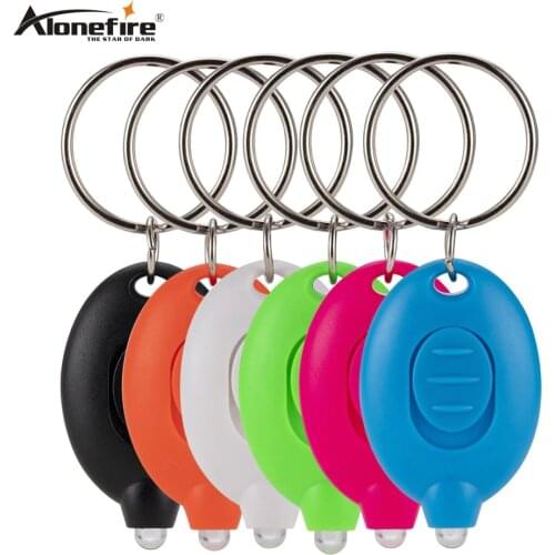 Alonefire Y02 2PCS Mini Pocket LED Flashlights Portable Keychain Keyring Handy LED Light Camping Flashlight Torch Lamp Lights
