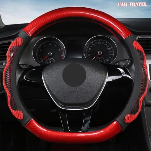 CAR TRAVEL Microfiber Leather Car Steering Wheel Cover For Mitsubishi ASX Outlander Lancer Pajero L200 Mirage Triton Attrage