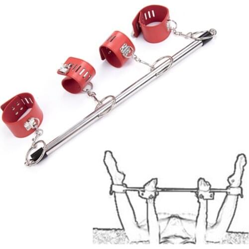 BDSM Bondage Set Metal Sex Position Sm Spreader Bar Sex Slave Handcuffs Ankle Cuffs Fetish Restraints Sex Toys for Couples