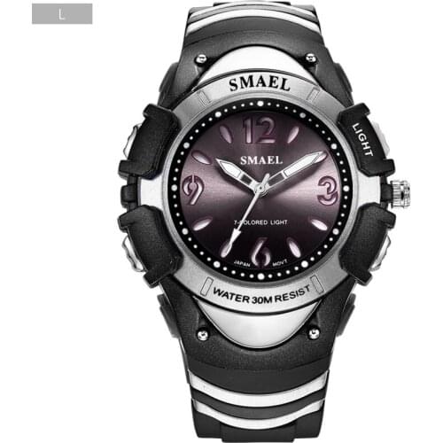 Smael Watches Kids Children LCD Digital Watches Shock Resistant Sport Watches Men Alarm Clock Children 50M Waterproof Watch