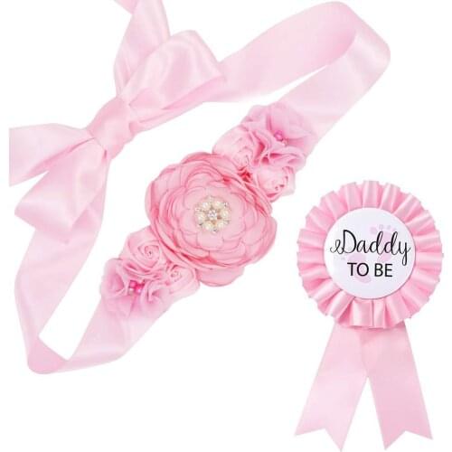 Baby Shower Pie To Mother Belt Rose Gold Hot Daddy To Be Badge Rose Gold Hot Baby Shower Set Pink And Blue Decoration abc405