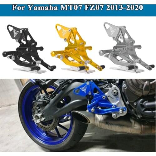 For Yamaha MT07 FZ07 MT-07 FZ-07 MT FZ 07 2013-2020 2016 2017 2018 2019 CNC Motorcycle Rearset Rear Set Foot Pegs Pedal Footrest