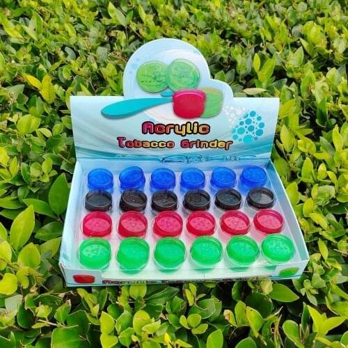 48pc/lot Dia.30.8MM 2 Layers Plastic Tobacco Grinder Herbal Herb Grinder Smoking Smoking Grinder Spice Crusher Hand Miller