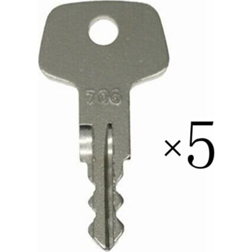 5pc Fuel Cap Lock Key 706 For Liebherr Bomag Heavy Equipment