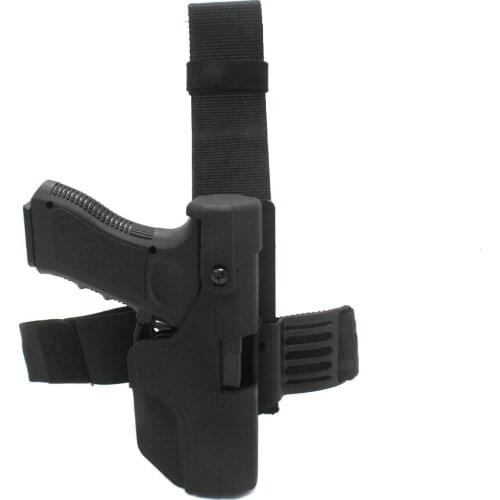 Glock Gun Holster Tactical Level 3 Auto Loading Duty Holster with Leg Shroud Assembly for Glock 17 19 23 Handguns
