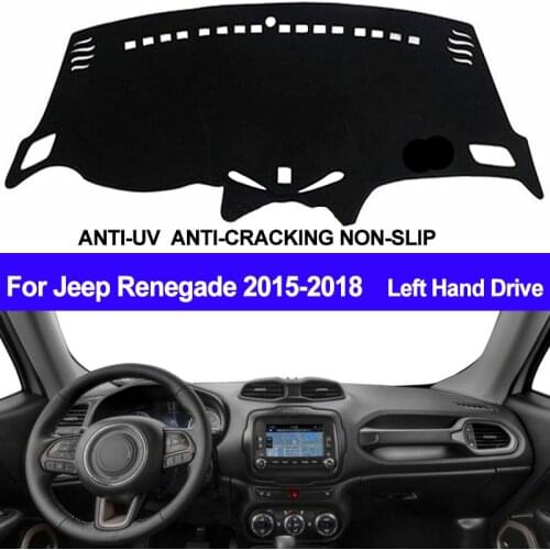 TAIJS Car Dashboard Cover Dash Mat Dash Board Pad Carpet Automobile Dashmat Anti-UV For Jeep Renegade 2015 2016 2017 2018