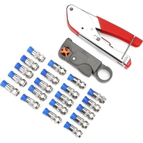 Multitool Wire Stripping Wire Squeezing Pliers Coaxial Cable Cold Press Clamp Cable Crimping Tool Set