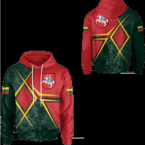 Tessffel Country Emblem Flag Lithuania Retro Tattoo Autumn Pullover Men/Women Tracksuit Jacket 3Dprint Streetwear Zip Hoodies A1