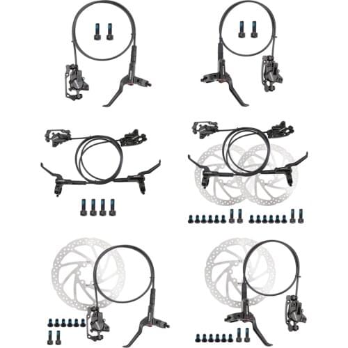 Mountain Bike Disc Brake Set Hydraulic Disc Brake with 160mm Rotors + Bolts MTB Bicycle Brake Parts Cycling Accessories