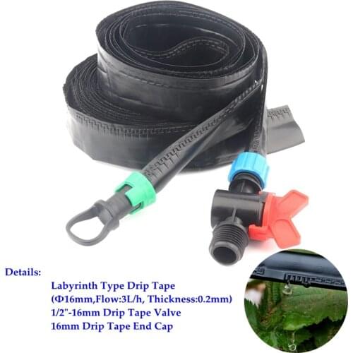 5~50m 3L Labyrinth Type Irrigation Drip Tape Micro Drip Irrigation System Kit Seepage Pipe Hose Garden DIY Simple Watering Kits