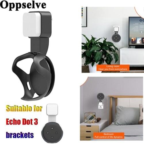 For Amazon Alexa Echo Dot Speaker 3rd Generation 2 Color Wall Mount Hanger Holder Stand Bracket Case Plug In Bedroom Assistants