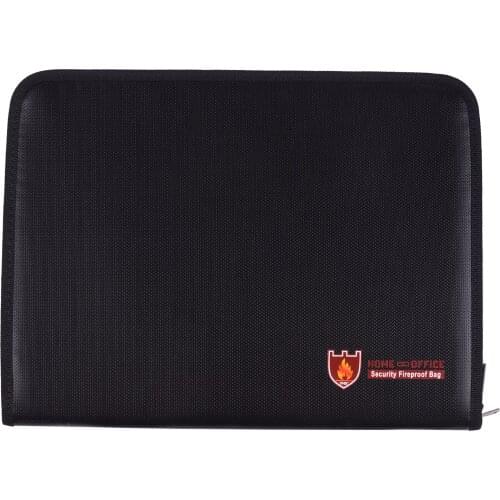 Fireproof Business File Folder Organizer Writing Pad with Zipper Silicone Coated Fiberglass Fire Water Resistant Safe Storage