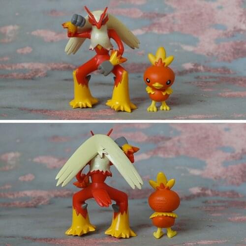 Genuine Pokemon Torchic Blaziken Cute Action Figure Ornament Model Toys