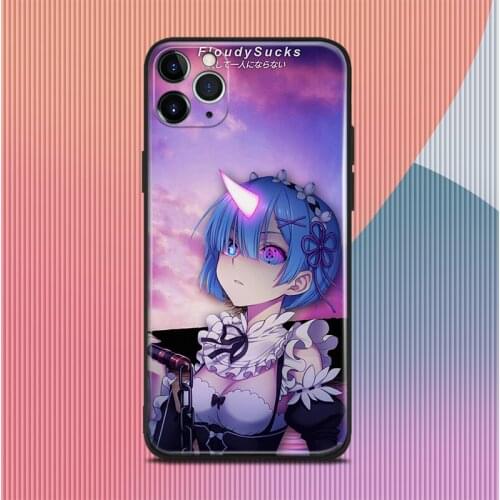 Rem re zero demon anime For iPhone se 6 6s 7 8 plus x xr xs 11 pro max soft silicone phone case cover shell