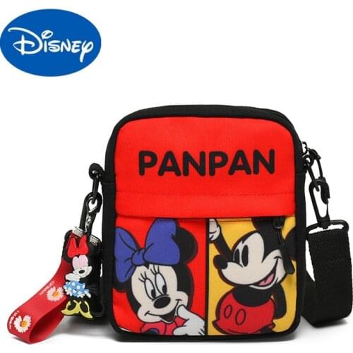 Disney Cute Small Bag Female 2020 New Japanese Student Canvas Messenger Bag Cartoon Mickey Girl Mobile Phone Bag