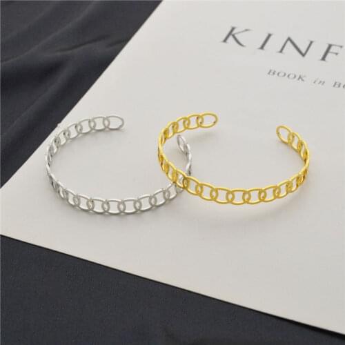 Splicing Opening Adjustable Geometry Graphics Bangle Fashion Jewelry Stainless Steel Bangle Bracelet For Women Men Jewelry Gifts