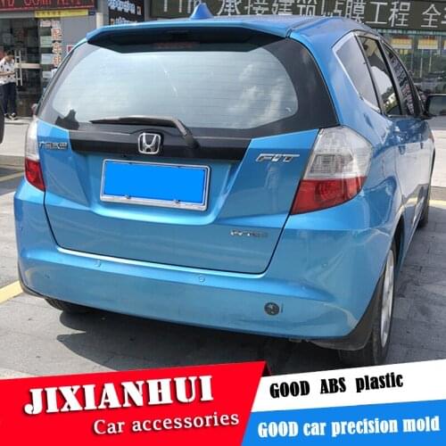 For Fit Spoiler 2008-2013 Honda Jazz Xck Spoiler ABS plastic Material Car Rear Wing Color Rear Spoiler